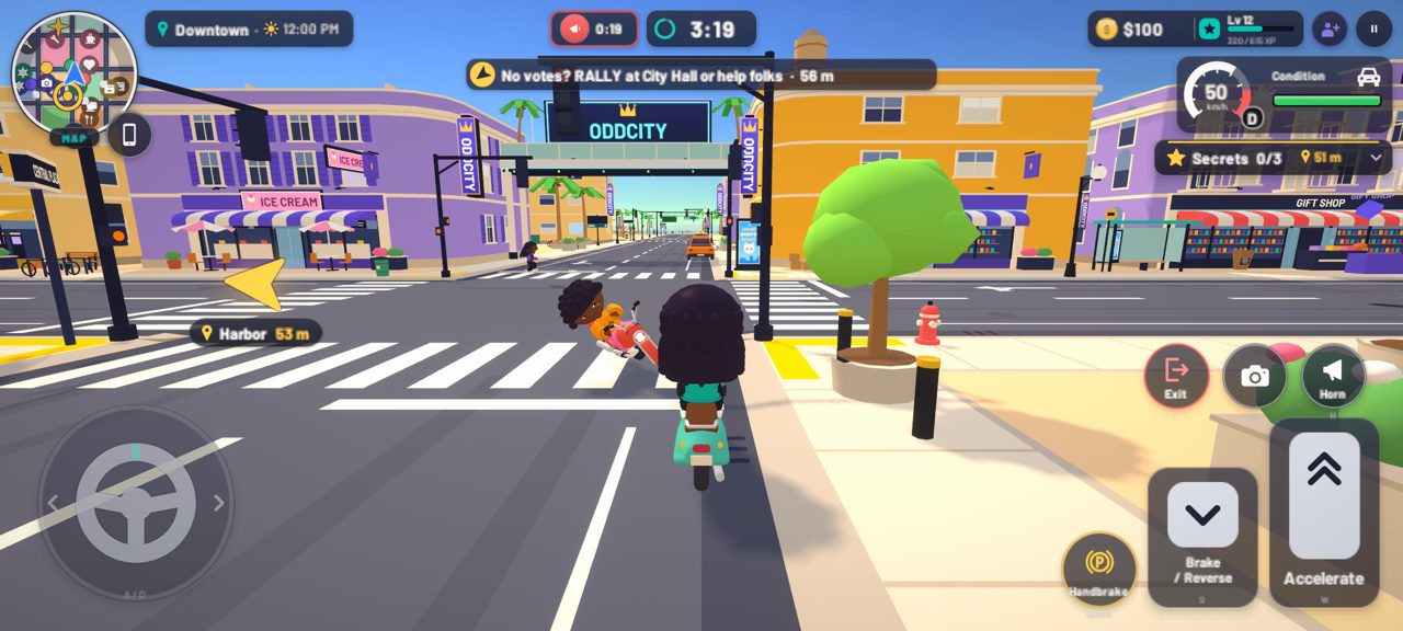 Driving a scooter