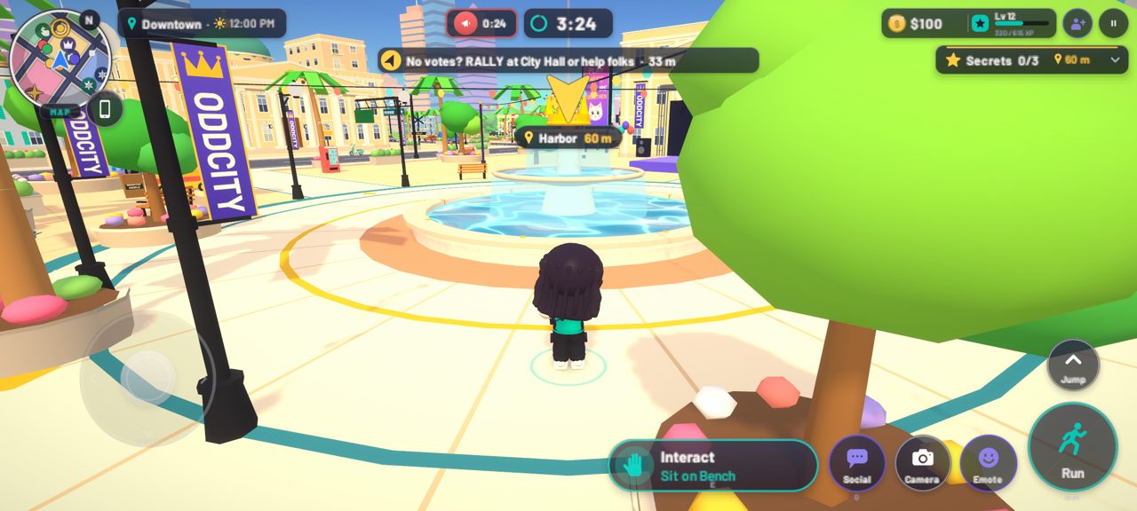 On-foot gameplay